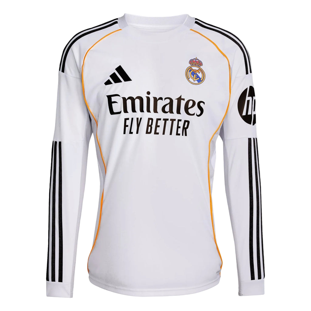 Real Madrid 2025/26 Long Sleeve Home Jersey