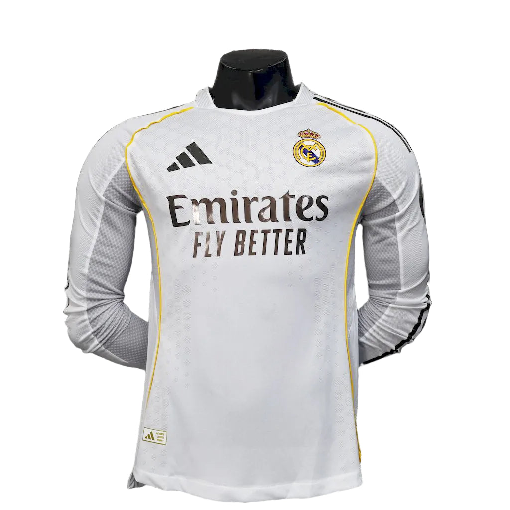 Real Madrid 2025/26 Long Sleeve Home Jersey